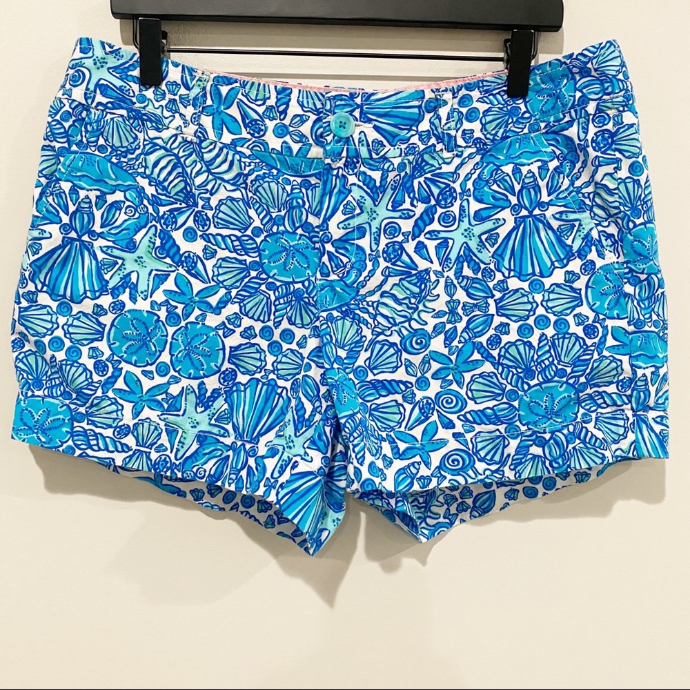 LILLY PULITZER Blue Sailors Valentine Shorts
